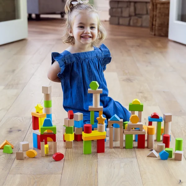 TimberBlocks - 100 Piece Wooden Block Set