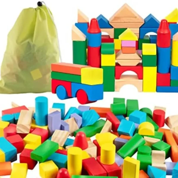 TimberBlocks - 100 Piece Wooden Block Set